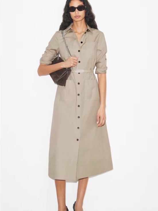 Tory Burch Dresses & Skirts - TORY BURCH
Cotton Stretch Shirt Dress With Belt